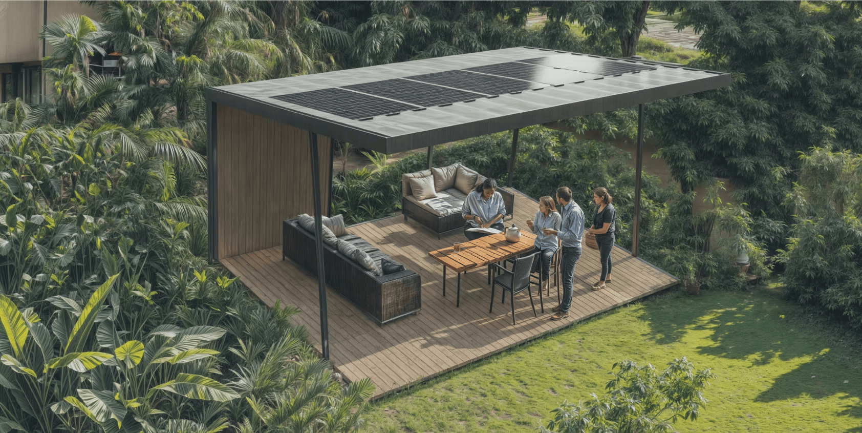 Takazuri solar gazebo